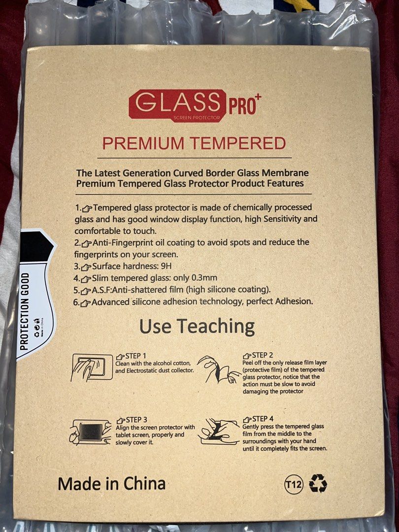 Glass Pro+ Premium Tempered Screen Protector for iPad 10 (Category: Other Mobile & Gadget Accessories) located in Cotabato. Submitted by sylvia_gertrude (Listing ID 1461841629, Image 2). Description: -Ipad a16 tempered glass - Brand new curved tempered glass screen protector - Latest generation curved border glass membrane - 9H hardness for superior scratch resistance - Explosion-proof design for added safety - Anti-fingerprint oil coating keeps 