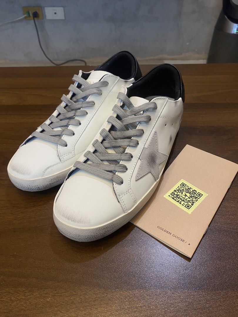 Golden Goose Super-Star Black Tab With Stud (Category: Casual Shoes) located in Pasay City. Submitted by abbynacy77 (Listing ID 1461951988, Image 1). Description: Authentic GGDB Superstar With NFC Authentication From Japan (No Box) Size EU42.