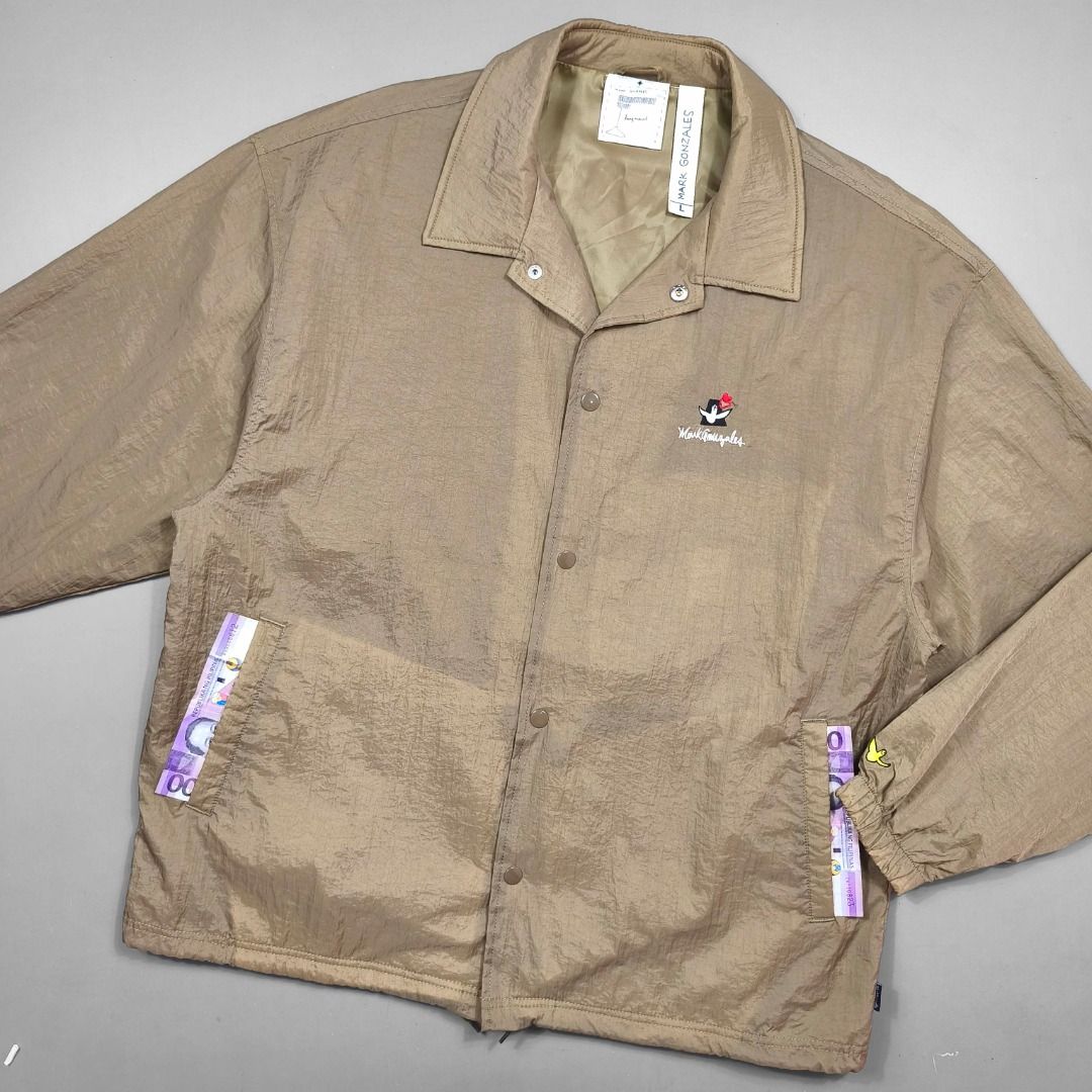 GONZ by MARK GONZALES COACH JACKET (Category: Coats, Jackets and Outerwear) located in Baguio. Submitted by curatedandselected (Listing ID 1461900523, Image 2). Description: Size: large to XL Dimes: 26W x 30L Condition: 9.5/10 Fabric: nylon.