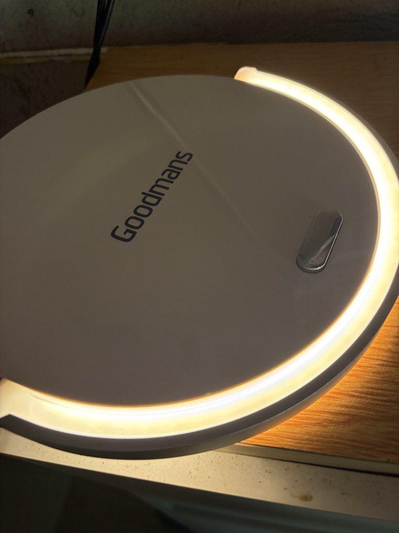Goodmans Wireless Charger with LED Night Light (Category: Lighting) located in Siquijor. Submitted by yhostuff (Listing ID 1461837995, Image 3). Description: - Goodmans Wireless Charger & Night Light Combo - Wirelessly charges your smartphone - Features a warm, ambient LED night light -3x brightness adjustment - Ideal for bedside tables - Simple front soft touch button control -easy Type C port -No cord included po - Tested with my iphone 17 char
