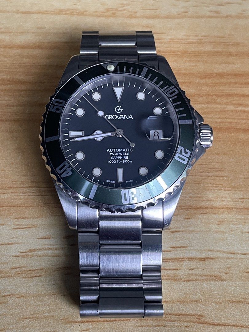 Grovana Diver (Category: Men's Watches) located in Taguig. Submitted by tester1x (Listing ID 1461814638, Image 2). Description: Grovana Diver Automatic Swiss Made 1571.2 Sapphire Crystal Stainless Steel 42mm .