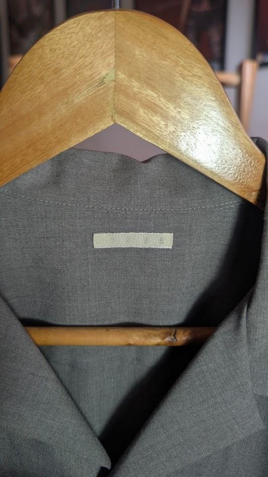 GU LIGHT GRAY OPEN COLLAR POLO (Category: Formal Shirts) located in Manila. Submitted by fromsiah (Listing ID 1462025799, Image 3). Description: Pre-owned GU light gray open collar polo SIZE: Medium DIMENSIONS: Width - 21in Length - 26in CONDITION: 10/10 Color may vary due to lighting.