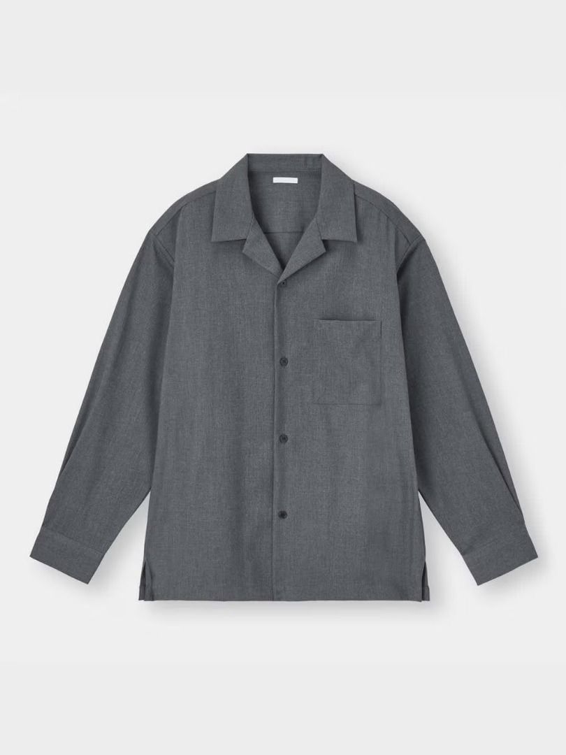 GU LIGHT GRAY OPEN COLLAR POLO (Category: Formal Shirts) located in Manila. Submitted by fromsiah (Listing ID 1462025799, Image 1). Description: Pre-owned GU light gray open collar polo SIZE: Medium DIMENSIONS: Width - 21in Length - 26in CONDITION: 10/10 Color may vary due to lighting.