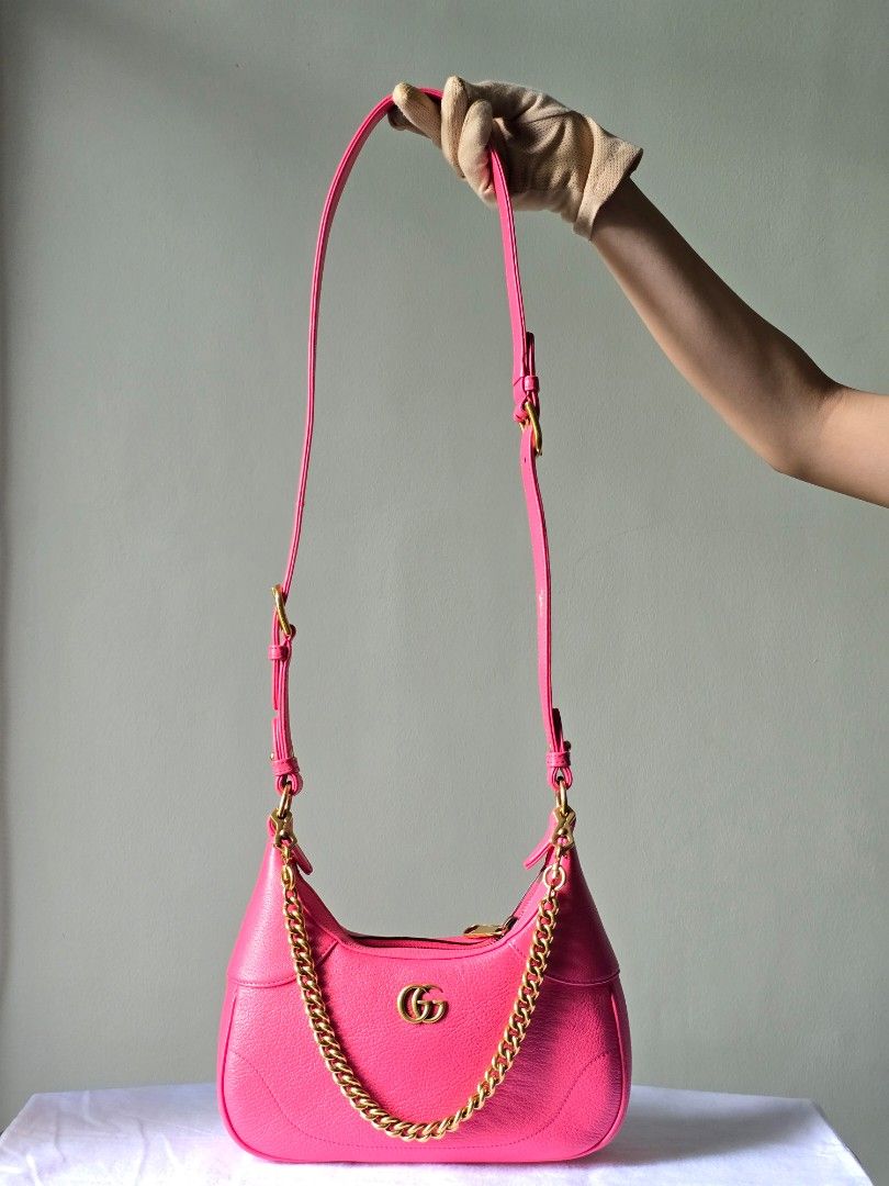 Gucci Aphrodite Pink Two- way Bag (Category: Luxury Bags & Wallets) located in Cebu City. Submitted by anythingunderthesun0211 (Listing ID 1461884926, Image 2). Description: Gucci Aphrodite Pink Two-way Bag (Pristine Condition) Inclusions: Box, Paperbag, Dustbag and Entrupy Certificate Cash: Php 68,000 Layaway: 75,000.