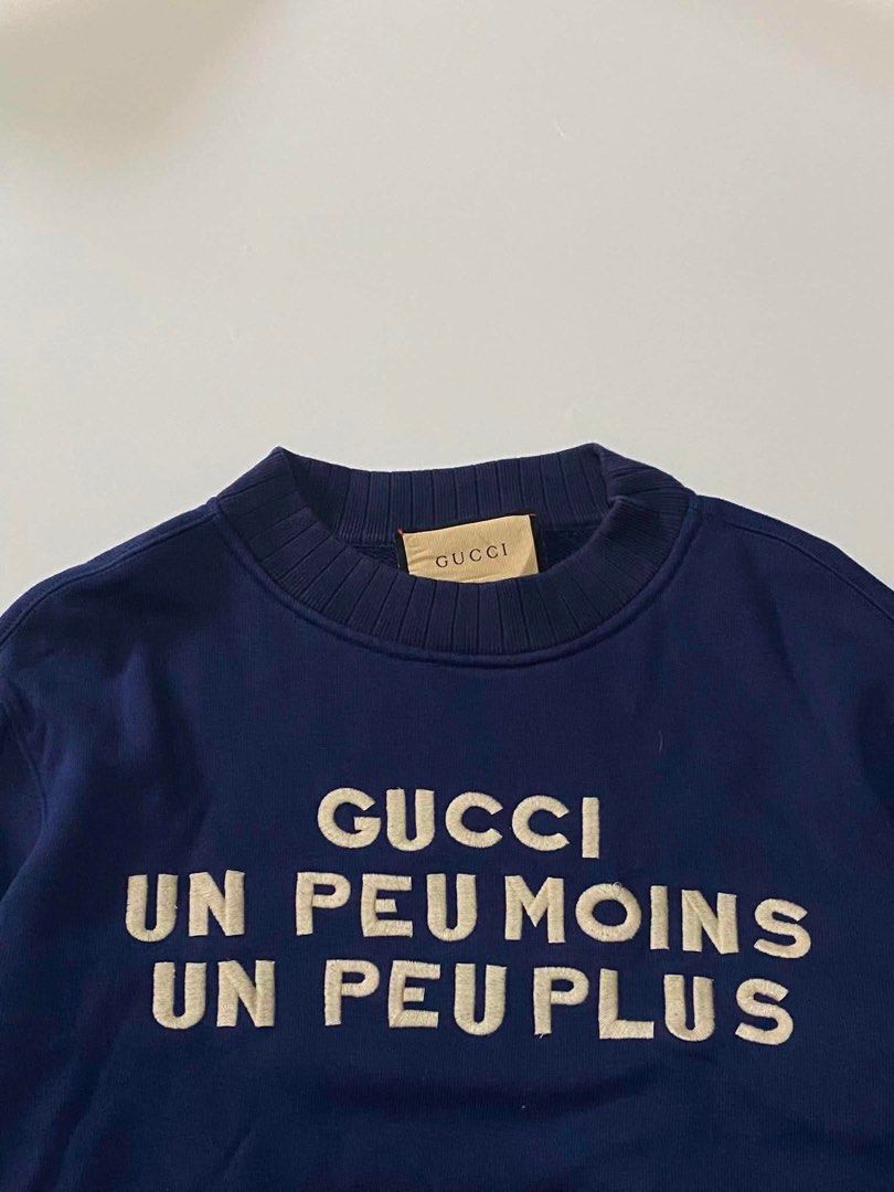 Gucci “Un Peu Moins Un Peu Plus” Knit Sweater (Category: Coats, Jackets and Outerwear) located in Makati City. Submitted by la_femme_by_bncks (Listing ID 1461979937, Image 2). Description: Length 20 Width 19.