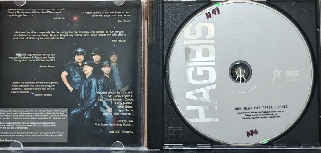 Hagibis Walang Katapat CD (Category: CDs & DVDs) located in Manila. Submitted by ruelcabrer77078 (Listing ID 1461968726, Image 2). Description: - Hagibis Walang Katapat CD - Includes all 10 tracks listed on the back cover - Manufactured and distributed in the Philippines by Star Recording, Inc. - Copyright 1997 - A must-have for your OPM collection!.
