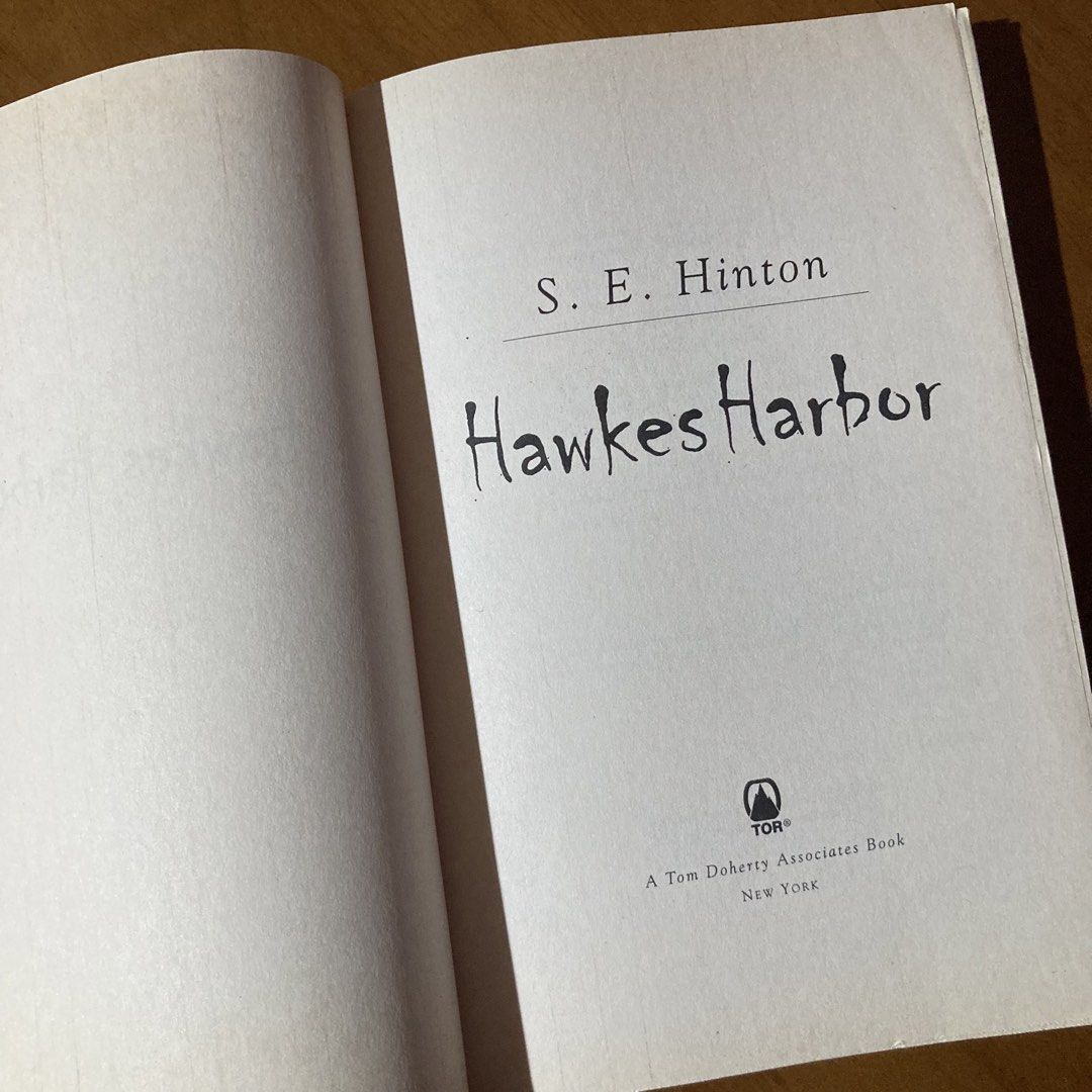 Hawkes Harbor by S.E. Hinton (TOR Paperback) (Category: Storybooks) located in Mandaluyong City. Submitted by booksforkeeps (Listing ID 1461846874, Image 3). Description: Trade Paperback Used Moderate tanning and foxing Good reading copy.