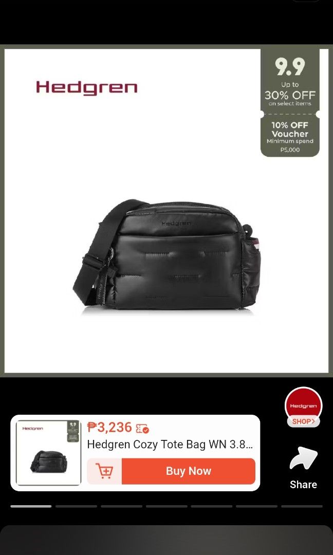 Hedgren Croasbody bag (Category: Beach Bags) located in Pasig City. Submitted by zirkybaby (Listing ID 1461841379, Image 1). Description: .
