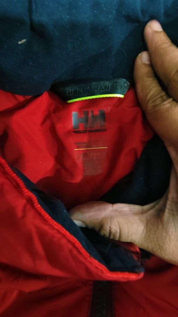 Helly Hansen Shore Excursions Puffer Jacket Red (Category: Coats, Jackets and Outerwear) located in Bulacan. Submitted by babz30261 (Listing ID 1461919154, Image 3). Description: - Red Helly Hansen puffer jacket - "Shore Excursions" printed on chest - Full zip front with pockets - Helly Hansen (HH) logo on sleeve and chest - Ideal for cooler weather - Brand new with tags attached.