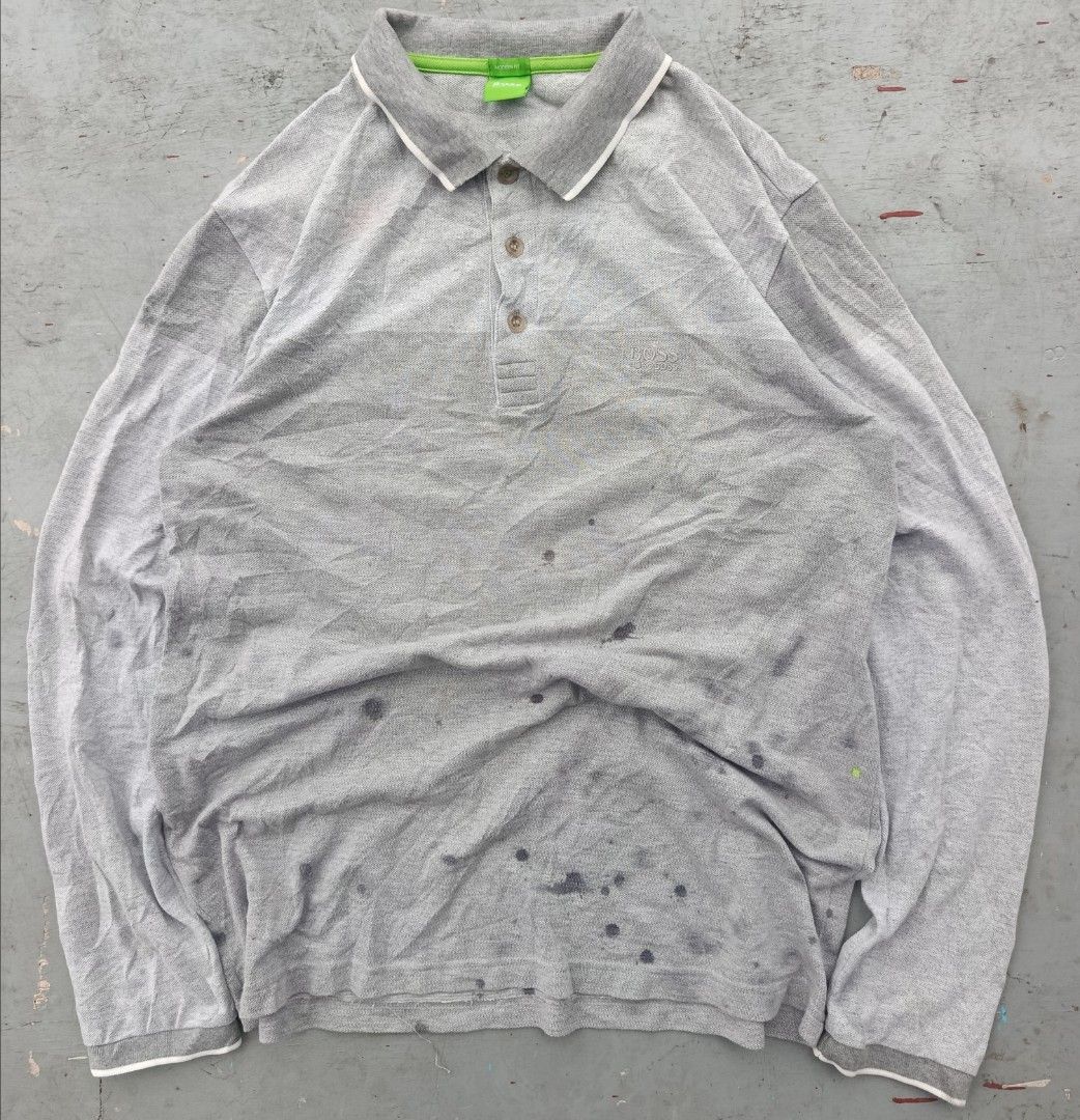 Hugo Boss Polo Long Sleeve (Category: Activewear) located in Cebu City. Submitted by lijra (Listing ID 1461881429, Image 1). Description: xl on tag D 22x30 9.5/10 CR In Good Condition No Issue.