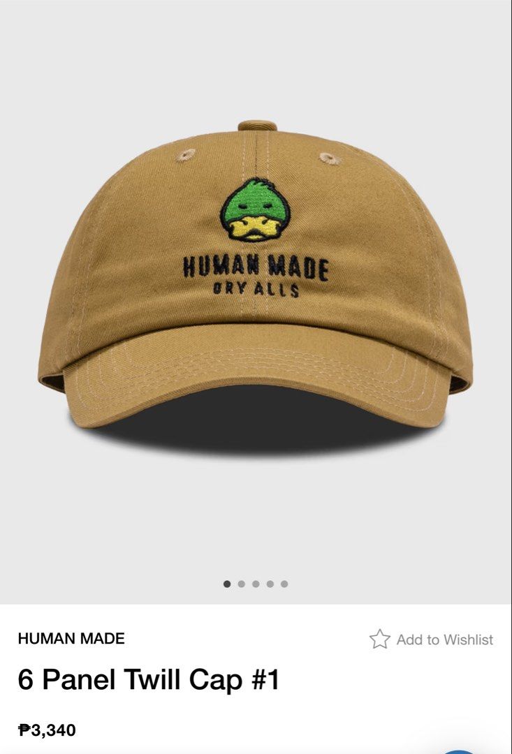 HUMAN MADE 6 Panel Twill Cap (Category: Caps & Hats) located in Bauang. Submitted by thriftypockets92 (Listing ID 1461858060, Image 3). Description: .