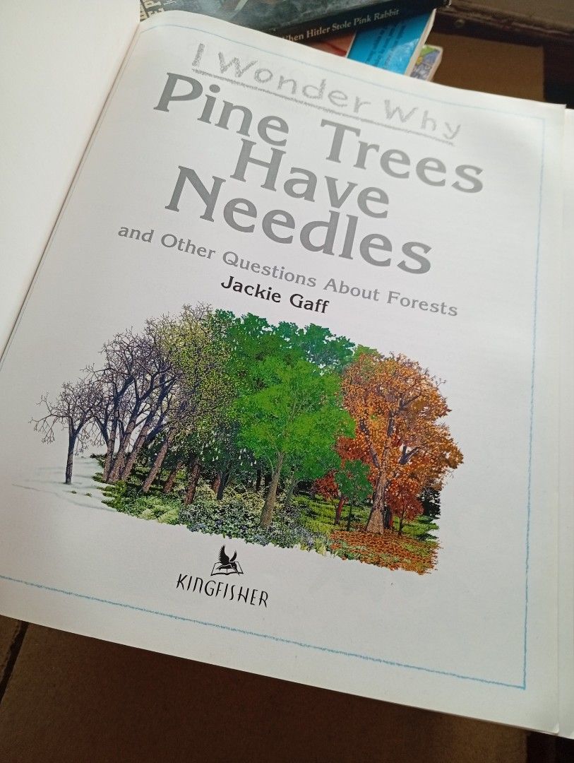 I Wonder Why Pine Trees Have Needles Book (Category: Children's Books) located in La Trinidad. Submitted by cla.rissa317 (Listing ID 1461960031, Image 3). Description: 🌻❣️AVAILABLE❣️🤗🌿 Authentic Books Well Used, expect dents, creases, foxing, tanning...etc Location: Benguet Kindly message me for more inquiries and for your orders, thank you. I'll send more photos upon request☺️ For Dropping (COP/GCash) 🍂Malcolm Square, Baguio 🍂Km5, Pico, La 