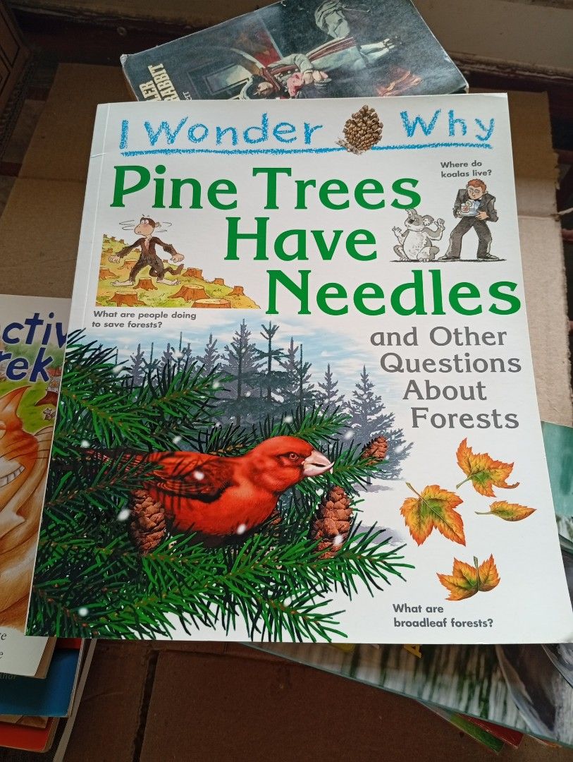 I Wonder Why Pine Trees Have Needles Book (Category: Children's Books) located in La Trinidad. Submitted by cla.rissa317 (Listing ID 1461960031, Image 1). Description: 🌻❣️AVAILABLE❣️🤗🌿 Authentic Books Well Used, expect dents, creases, foxing, tanning...etc Location: Benguet Kindly message me for more inquiries and for your orders, thank you. I'll send more photos upon request☺️ For Dropping (COP/GCash) 🍂Malcolm Square, Baguio 🍂Km5, Pico, La 