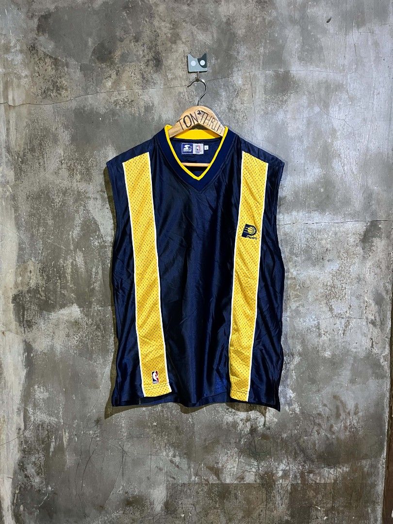 Indiana Pacers Starter Jersey (Category: Activewear) located in Andop. Submitted by tonthrift_st (Listing ID 1461953846, Image 1). Description: Indiana Pacers Starter Jersey Excellent condition Size L on tag Dimes W20.5 L28 No issue / flaws 🏷️📥 📍Kapalong, Davao del Norte.