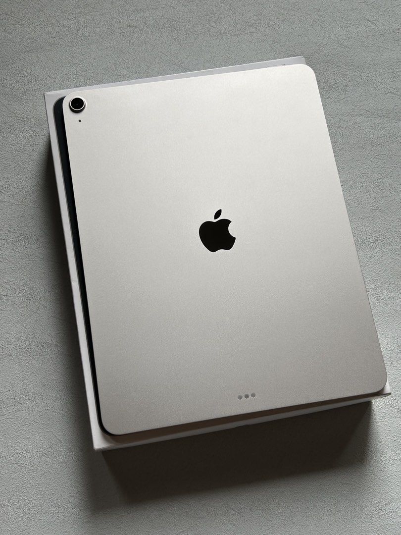 iPad Air M3 13-inch 256GB Starlight (Category: iPad) located in Quezon City. Submitted by apple__avenue (Listing ID 1461999057, Image 1). Description: Selling like-new condition of iPad Air M3, 13-inch, 256GB & Starlight. Battery healht is 100% and 38 cycle count only, Under Warranty Until October 2026. With Case, Cord, 20W power brick. Freebies: Pencil & Screen protector. Meetups: SM North, Fairview, Cubao, Marikina and nearbys Shipping: LBC COD