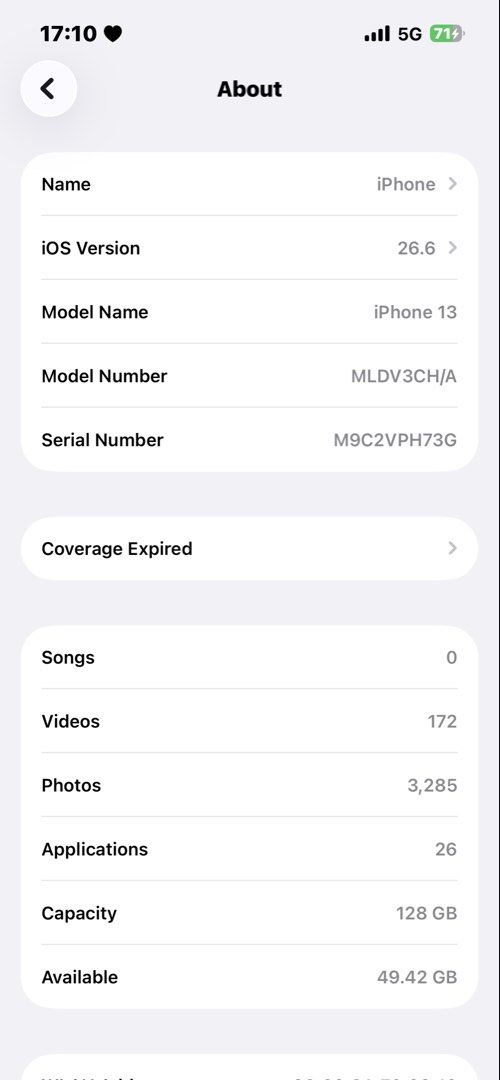 Iphone 13 128gb! (Category: iPhone 13 Series) located in Calumpit. Submitted by grandcat_6ad52e (Listing ID 1461811589, Image 3). Description: Iphone 13 starlight 128gb ios 26.5 True tone✅ Face id✅ Safe to reset✅ Factory unlock ✅ No sim restrictions ✅ 95 batt health ✅ All orig part never been repair✅ Unit and 1 case only! RFS: need funds for emergency ‼️ barato nalang.