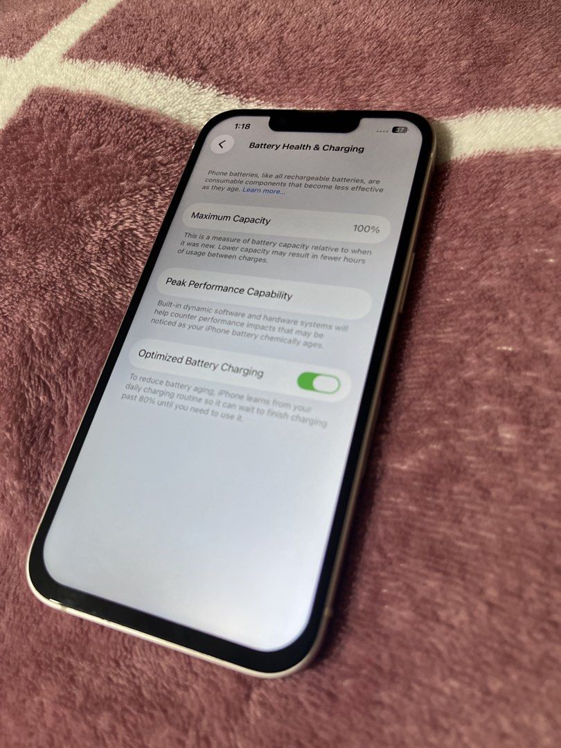 iphone 13 (Category: iPhone 13 Series) located in Manila. Submitted by keyrvenxy (Listing ID 1461950292, Image 2). Description: iphone 13 256 100bh(orig) anysim true tone and face id working all working. rep lcd soft oled worth 3k lcd orig battery(used).