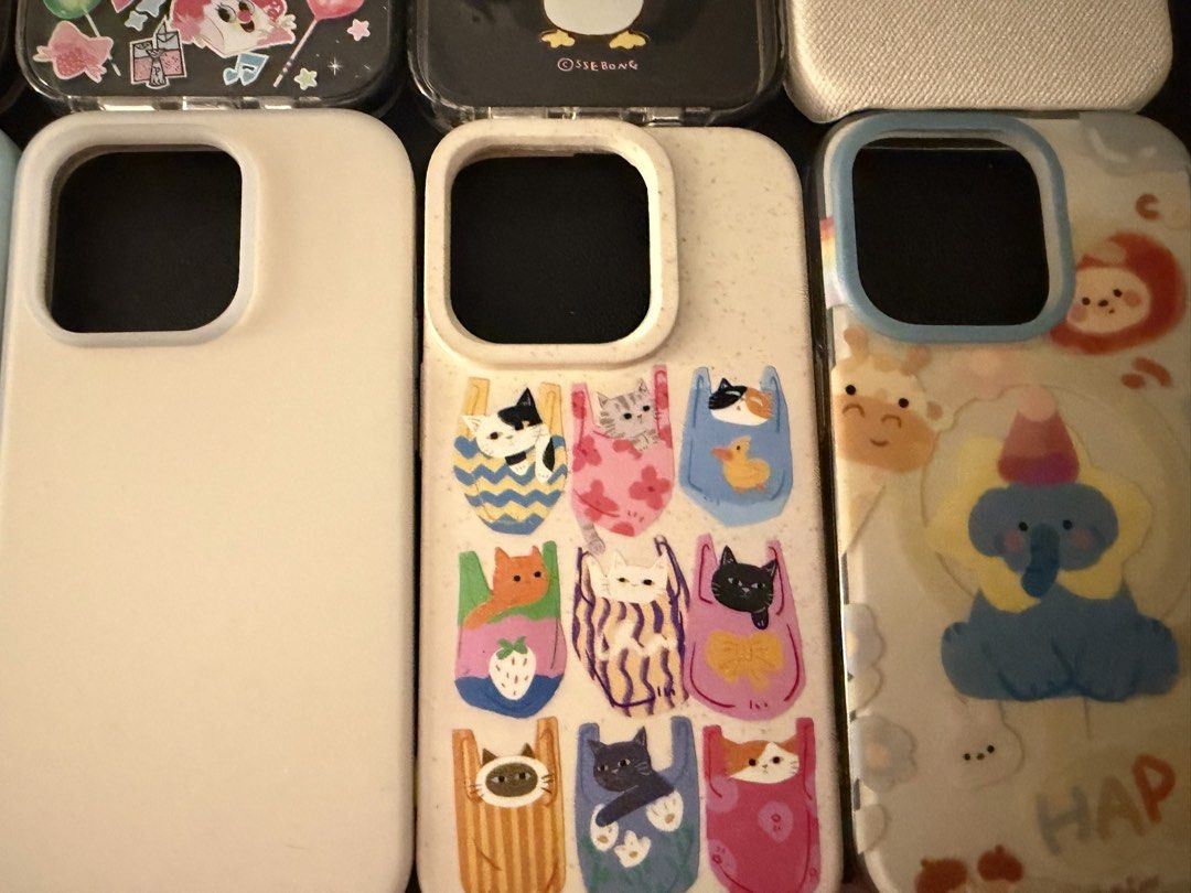 iPhone 14 Pro Cases [TAKE ALL] (Category: Cases & Sleeves) located in Tagum. Submitted by pour_autrui (Listing ID 1461832708, Image 3). Description: Take All iPhone 14 Pro Cases. Lightly used. All clean. Transparent cases appear slightly yellowish. RFS: Upgrade.