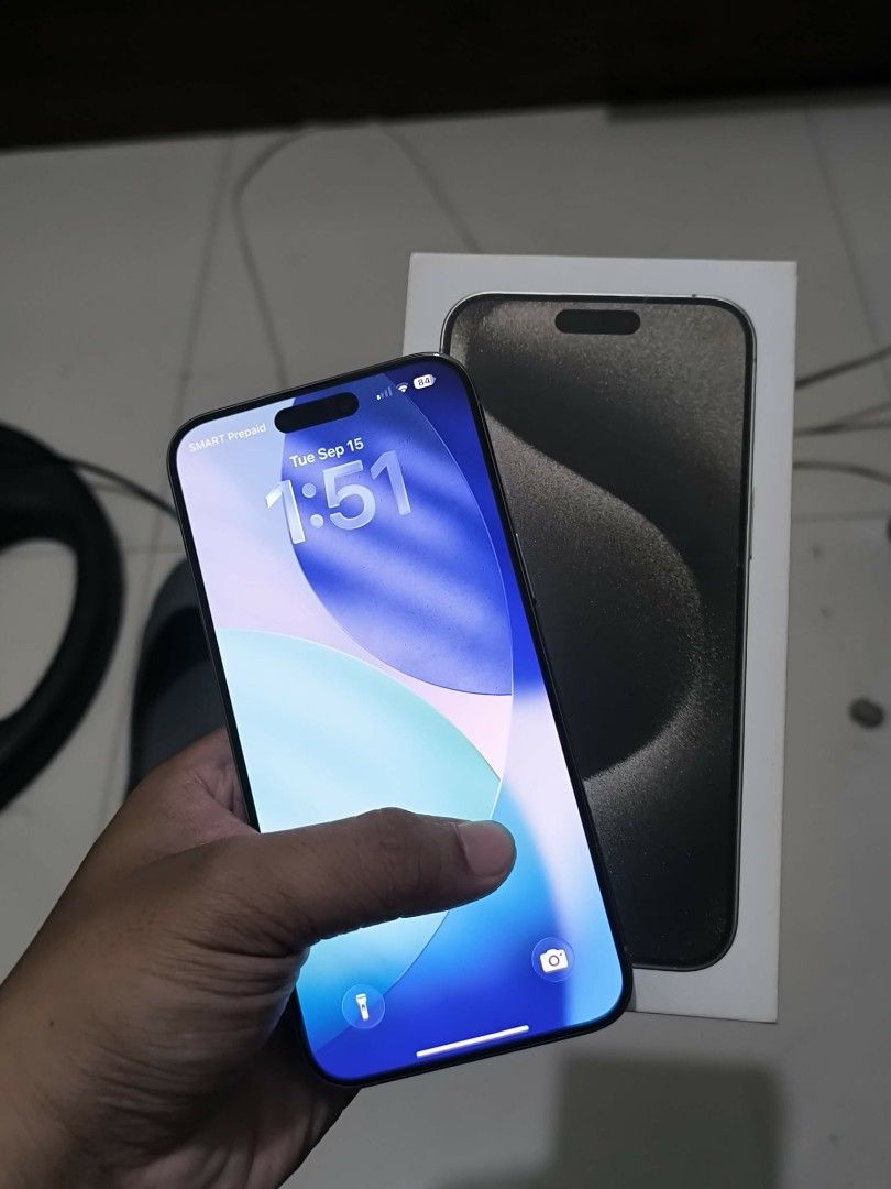Iphone 15 Promax_256 gb (Category: iPhone 15 Series) located in Manila. Submitted by bvrlordona (Listing ID 1461870319, Image 1). Description: 📱 iPhone 15 Pro Max 256GB — PRISTINE CONDITION ✨ Super Kinis / Pristine Condition 💾 256GB 🔋 89% Battery Health 🇵🇭 ZP/A Variant 📦 Complete Original Packaging 🔌 Original Apple Cable 🧾 With Receipt 🛠️ No Repair History ✅ No scratches ✅ No dents ✅ No issues ✅ Everything working perfectly ✅ Face ID / T