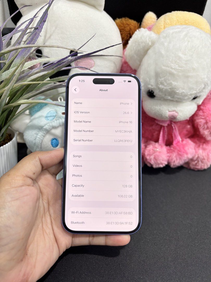 IPHONE 16 128GB 83% no swap (Category: iPhone 16 Series) located in Mandaluyong City. Submitted by cellspaceph (Listing ID 1461879592, Image 2). Description: IPHONE 16 128GB factory unlocked 83% battery health all working any sim issue: minimal dents, hairline scratch screen php30,500‼️unit only no swap 📍near mrt shaw .