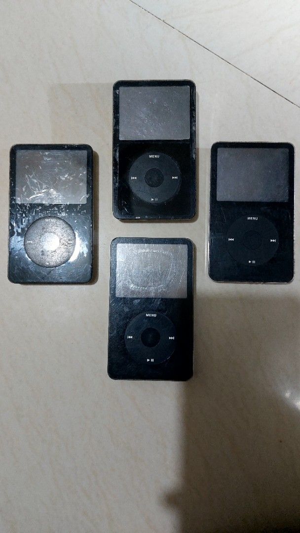 IPod cLassic for part and restore. (Category: Portable Music Players) located in Quezon City. Submitted by christopher.torio18 (Listing ID 1462021752, Image 3). Description: - Set of iPod Classic 30GB units - Sold as is, for parts or restoration - Visible scratches and wear on the casing and screen - Iconic Apple design - Perfect for DIY enthusiasts and collectors - Meetup available at Fairview Center Mall, Commonwealth Ave (Regalado St), Quezon 