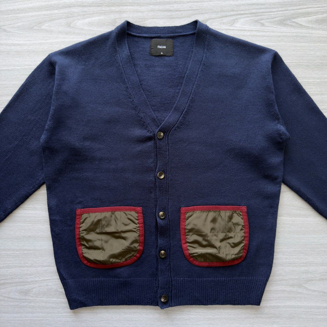 ITsEAN CARDIGAN - Navy (Category: Coats, Jackets and Outerwear) located in Zamboanga. Submitted by timelytreasuresthrift (Listing ID 1461809459, Image 2). Description: ITsEAN CARDIGAN - Navy Excellent Condition Actual measurements (Inches): 27.5 Length 23.5 Armpit to armpit 21.5 Shoulder 22.5 Sleeve Php 1,000 + sf.