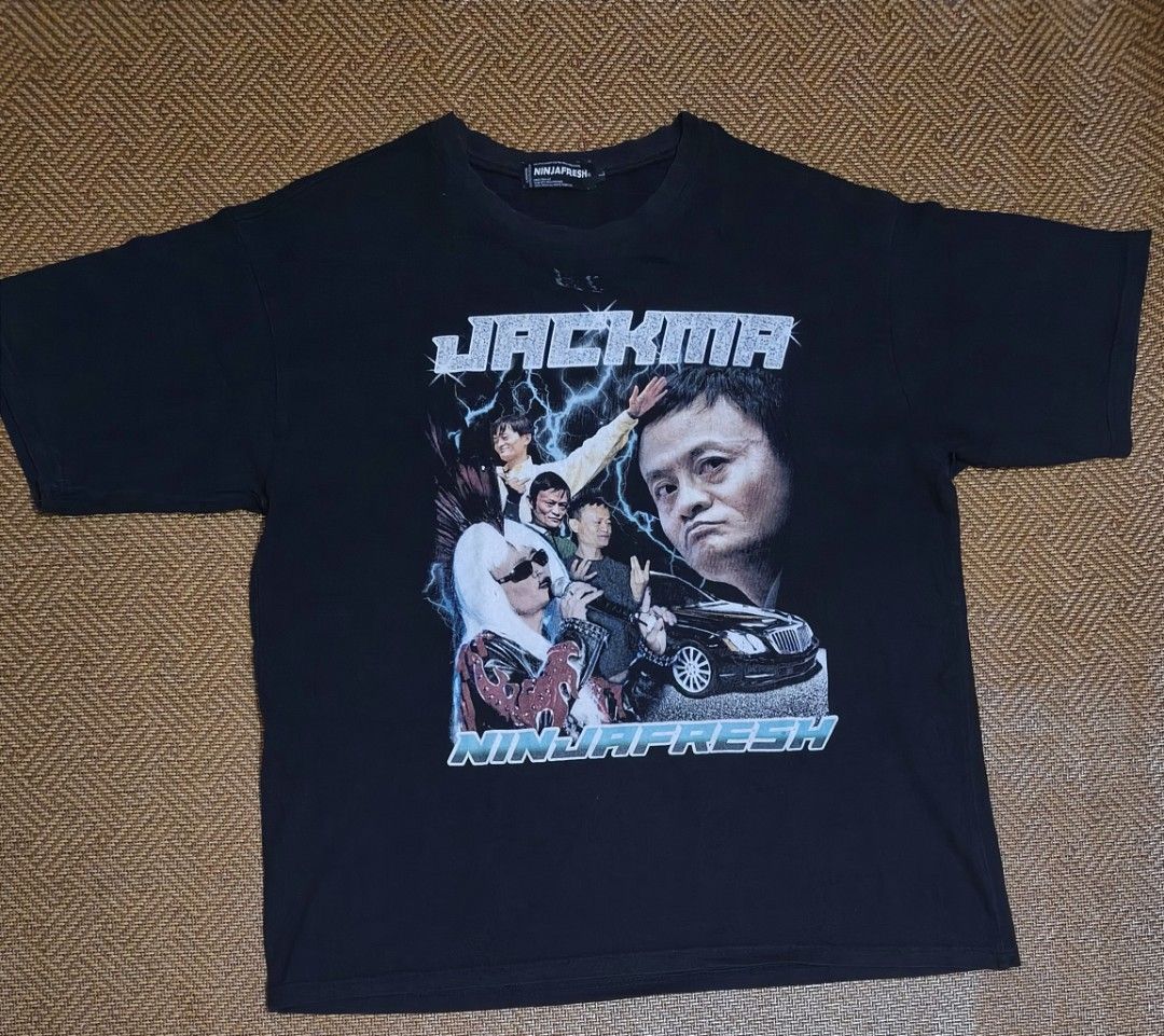 JACKMA bootleg Shirt (Category: Tshirts & Polo Shirts ) located in Mandaue City. Submitted by kulasyow (Listing ID 1461924949, Image 1). Description: Jackma Bootleg Shirt Brand:Ninja Fresh Issue: Hairlines Crack Prints Dimes:23x27.5 Color Rate: 8/10 Location Cebu Jnt Only.