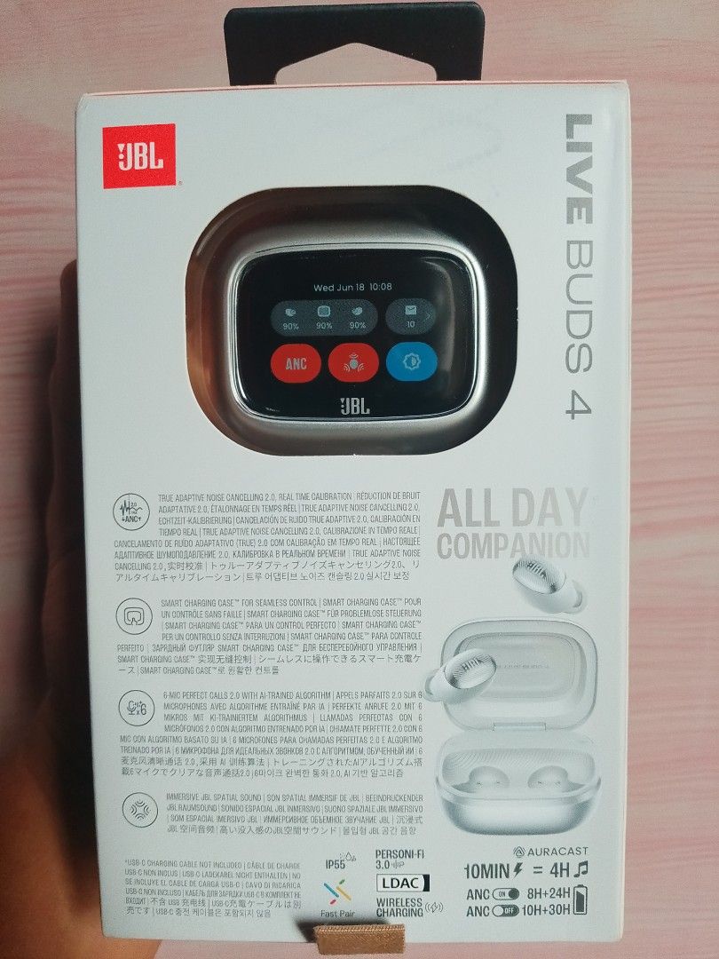 JBL Live Buds 4 (Category: Earphones) located in Marikina City. Submitted by nonpro10 (Listing ID 1461808756, Image 2). Description: JBL LIVE BUDS 4 (SILVER) BNEW SEALED 100% LEGIT&ORIGINAL PRICE: 5,000 ONLY! LOCATION: SANTOLAN PASIG.