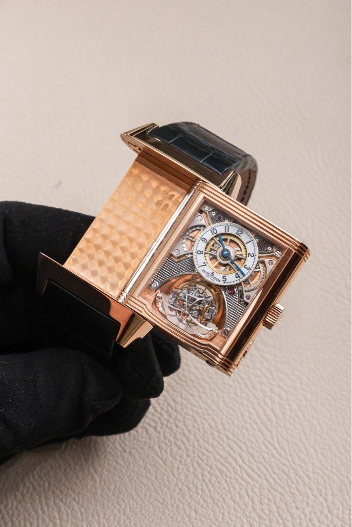 JLC Reverso Gyrotourbillon 2 (Category: Luxury Watches) located in Makati City. Submitted by vintage.grail (Listing ID 1461819597, Image 2). Description: Pre owned JLC Reverso Gyrotourbillon 2 Reference Q2332420 Rose Gold and Skeleton Dial Manual movement Leather Strap Complete Set 🏷️ Php 7,900,000 DM to reserve. Available for viewing at Vintage Grail, The Peninsula Manila .