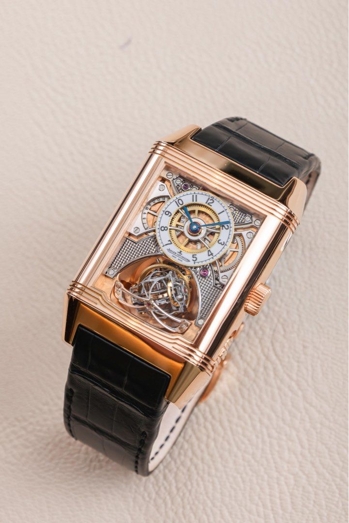 JLC Reverso Gyrotourbillon 2 (Category: Luxury Watches) located in Makati City. Submitted by vintage.grail (Listing ID 1461819597, Image 1). Description: Pre owned JLC Reverso Gyrotourbillon 2 Reference Q2332420 Rose Gold and Skeleton Dial Manual movement Leather Strap Complete Set 🏷️ Php 7,900,000 DM to reserve. Available for viewing at Vintage Grail, The Peninsula Manila .