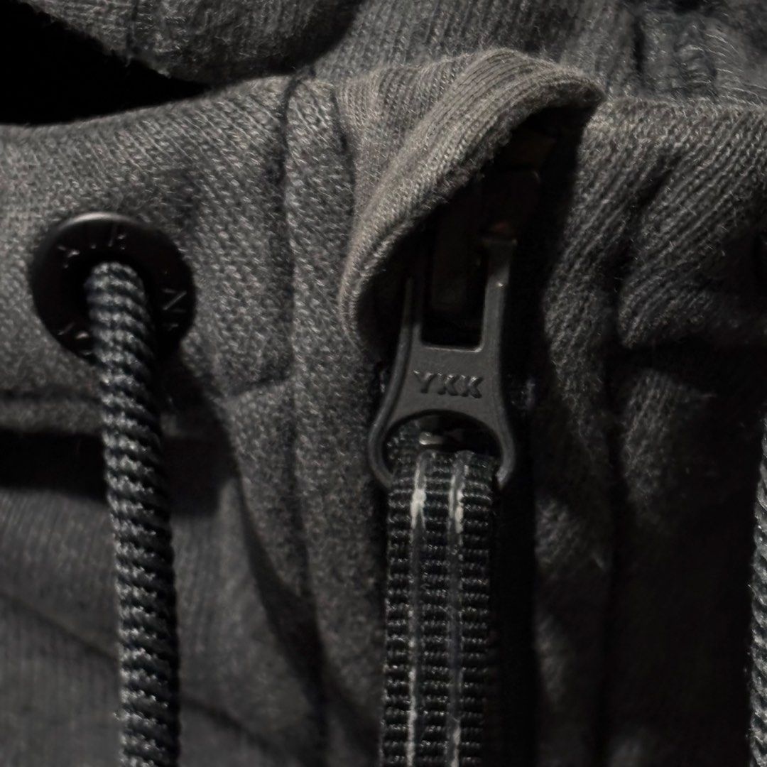 Jordan Full Zip Hoodie Jacket (Category: Coats, Jackets and Outerwear) located in Caloocan City. Submitted by bonsatocha43876 (Listing ID 1461984047, Image 2). Description: - Jordan Jacket - Color: Dark Grey - Style: Full zip with hood - Zipper: YKK - Made in: China - Measurements: Width 22 inches, Length 27 inches - Price: P750.