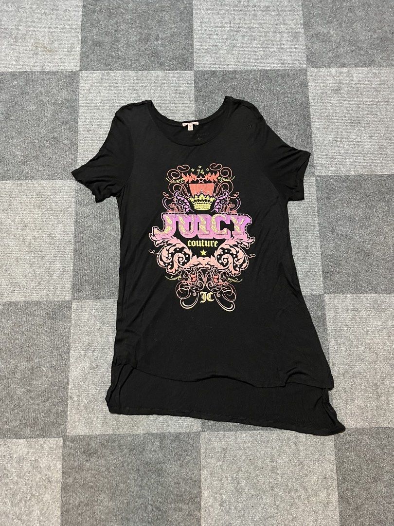 Juicy couture graphic design Asymmetrical top (Category: Shirts) located in Naga. Submitted by kots_rojan (Listing ID 1461974445, Image 1). Description: in excellent condition size M no issue complete tags color rate 9.5/10.