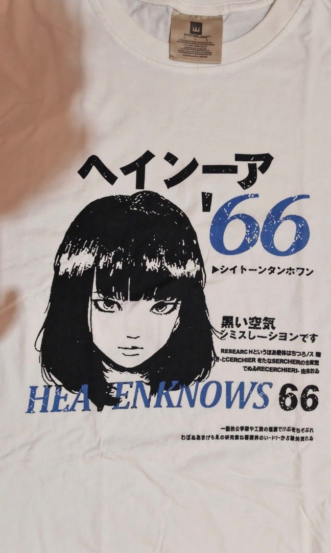 Junji Ito Shirt (Category: Tshirts & Polo Shirts ) located in Mandaue City. Submitted by kulasyow (Listing ID 1461928529, Image 2). Description: Junji Ito Shirt Winterland tag Not sure if legit (Ukay finds) Large-XL Dimes 22W 28L Location Cebu Jnt.