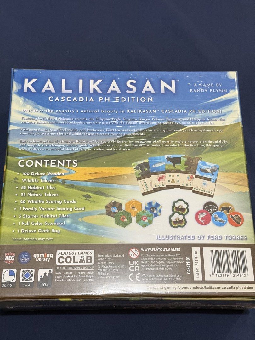Kalikasan Cascadia PH Edition (Category: Other Stationery & Craft) located in Marilao. Submitted by eyra10 (Listing ID 1461996401, Image 2). Description: KALIKASAN CASCADIA PH EDITION - Still sealed/unopened - Brand new - RFS: not gonna play it. .