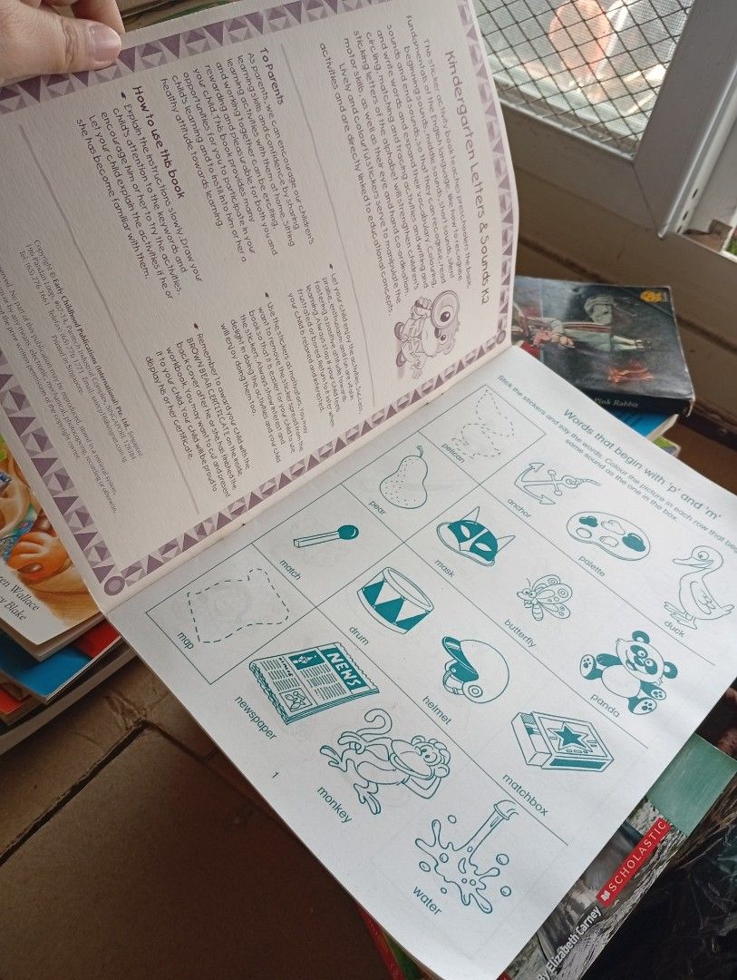 Kindergarten Letters & Sounds K2 Sticker Book (Category: Children's Books) located in La Trinidad. Submitted by cla.rissa317 (Listing ID 1461960794, Image 3). Description: 🌻❣️AVAILABLE❣️🤗🌿 Authentic Books Well Used, expect dents, creases, foxing, tanning...etc Location: Benguet Kindly message me for more inquiries and for your orders, thank you. I'll send more photos upon request☺️ For Dropping (COP/GCash) 🍂Malcolm Square, Baguio 🍂Km5, Pico,