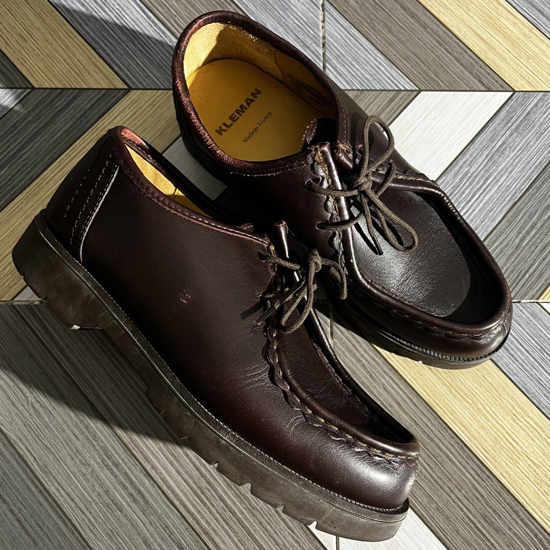 KLEMAN Padror Leather Tyrolean Shoes (Category: Dress Shoes) located in Daraga. Submitted by th3cliquejunks (Listing ID 1461991532, Image 2). Description: KLEMAN Padror Leather Tyrolean Shoes Size 38 / 26”cm insole on tape Condition: 9.5/10 No major flaw Made in: France - 3,000 Dm!.