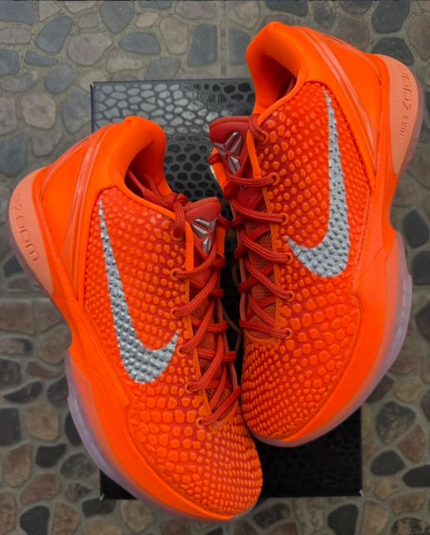 Kobe 6 Total Orange size 7us (Category: Sneakers) located in Quezon City. Submitted by shoeplug.ph (Listing ID 1461938589, Image 1). Description: Kobe 6 Total Orange size 7us (MEN sizing) brandnew , FITTED / complete ₱10,500 dm if interested.