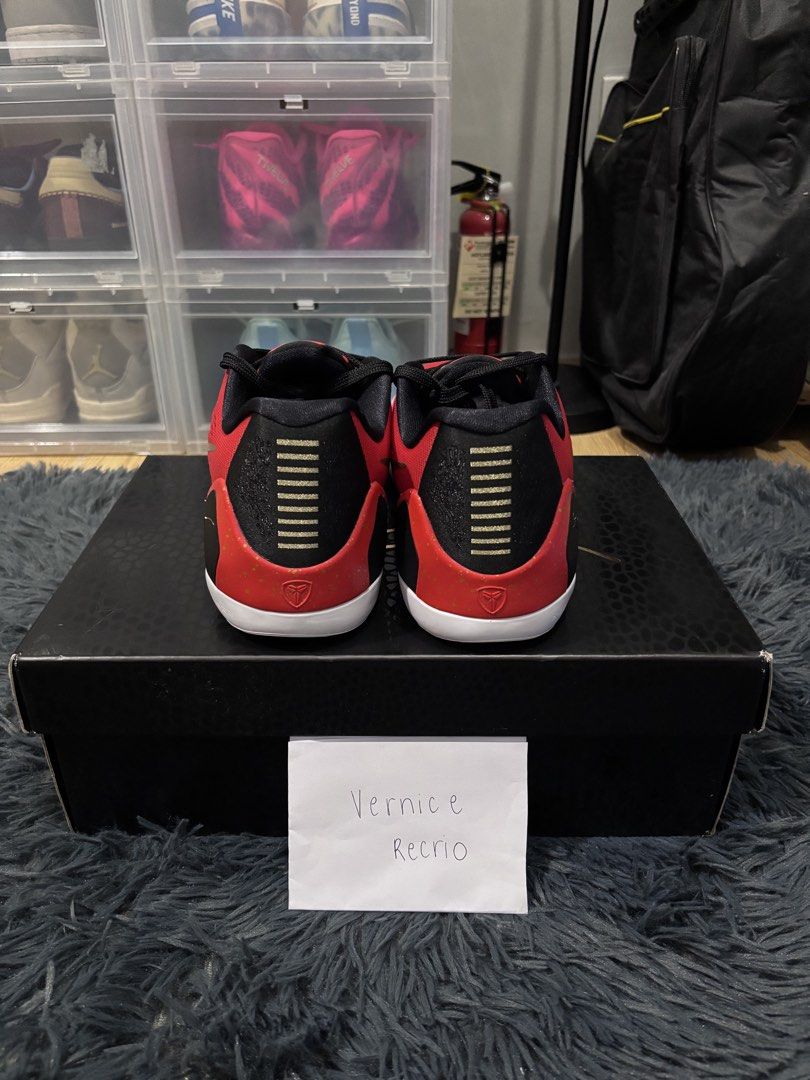 Kobe 9 EM “China” (Size 10 M) (Category: Sneakers) located in Las Pinas. Submitted by 07miffy (Listing ID 1461880936, Image 3). Description: Kobe 9 EM “China” (Size 10 M) ❗️PLEASE READ BEFORE MESSAGING❗️ Guaranteed Legit/Authentic/Original Price: ₱9,500 Size: 10 Mens US Condition: 10/10 Fitted only Can do Lalamove/Grab or meetup in Taft, near DLSU Manila.
