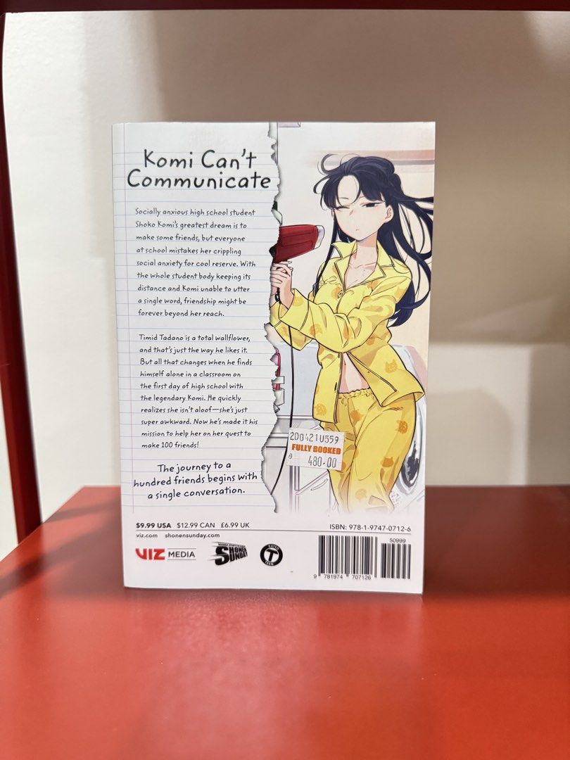 Komi Can't Communicate Vol 1 Manga (Category: Comics & Manga) located in Dasmarinas. Submitted by elle.sells_ (Listing ID 1461925241, Image 3). Description: Komi Can’t Communicate Vol. 1 💰₱300 (LP) Condition: - Unsealed with some tanning on the edges and pages MOP: Gcash/Bank Transfer (MariBank) MOD: Lalamove/Grab/J&T Additional notes: - shipping fee is in the care of the buyer - once shipped out, whatever happens to the item(s) is/are out of my