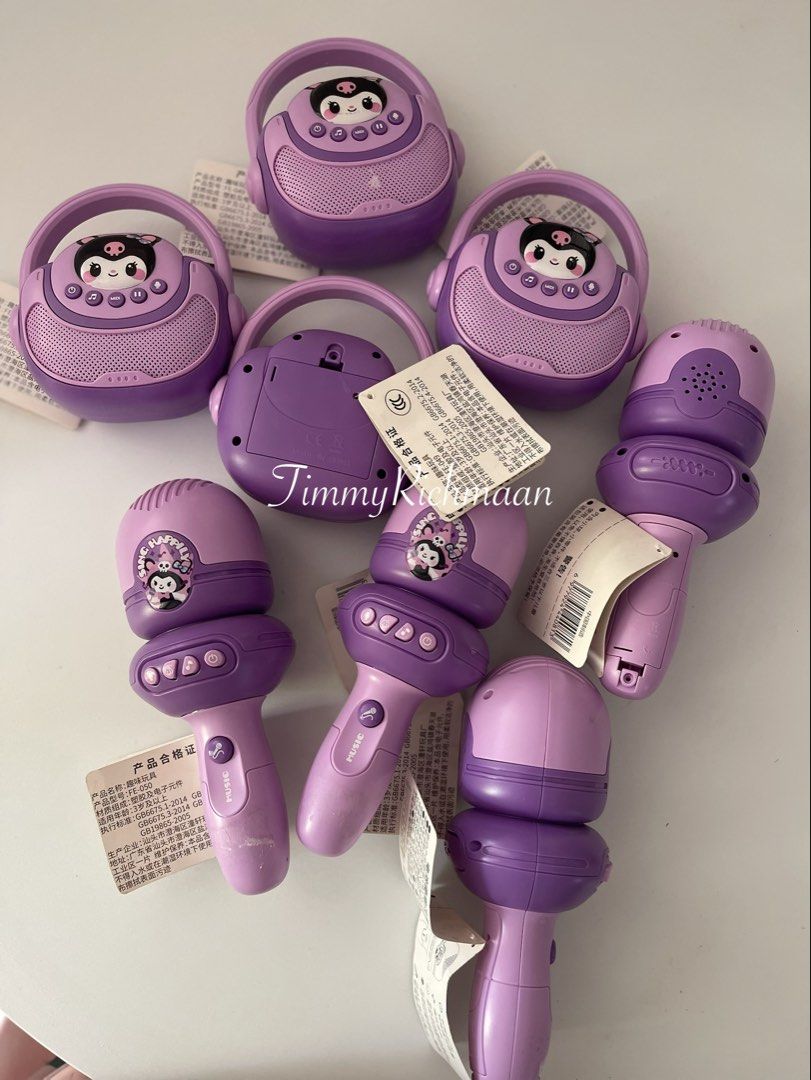 Kuromi Speaker and Microphone (Category: Soundbars, Speakers & Amplifiers) located in Sorsogon. Submitted by comfortbeforestyle (Listing ID 1461875047, Image 1). Description: PLEASE READ BEFORE MINING‼️ Decluttering a few extra Kuromi items from my daughter’s 7th birthday. Kuromi Kids’ Microphone + Kuromi Speaker Bought these for ₱700+ each before. They’re just extras now, so letting them go for: ₱890 if set (1 mic & 1 speaker) ₱480 each Both are