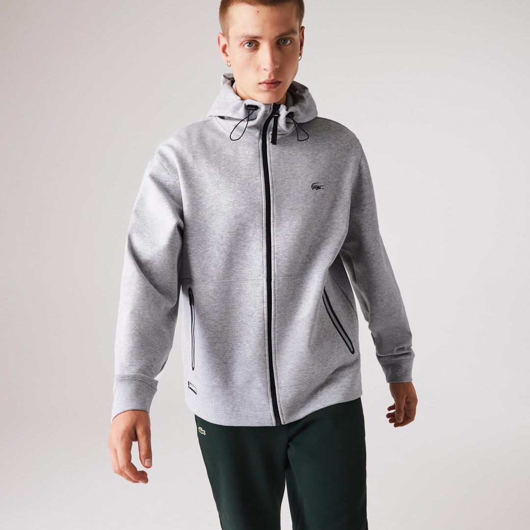 Lacoste Grey Zip-Up Hoodie (Category: Hoodies) located in Santa Barbara. Submitted by thrifthub24 (Listing ID 1461935142, Image 1). Description: - Grey Lacoste zip-up hoodie - Size: FR 3 / US S - Fit up to Large - Width: 22.5 - Length: 27 - Features a hood with drawstrings - Zippered pockets on the sides - Small Lacoste crocodile rubber logo on the chest - Ideal for casual wear Selling it for only ₱2,500 + Shipping Fee Pangasinan Location Can do 