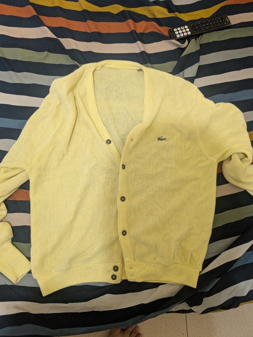 Lacoste Izod Cardigan (Category: Coats, Jackets and Outerwear) located in Del Monte. Submitted by emman08255 (Listing ID 1461851961, Image 1). Description: IZOD Lacoste Cardigan Tyler the creator vibes W 23 L 24 ISSUE: Missing Tag, stitches.