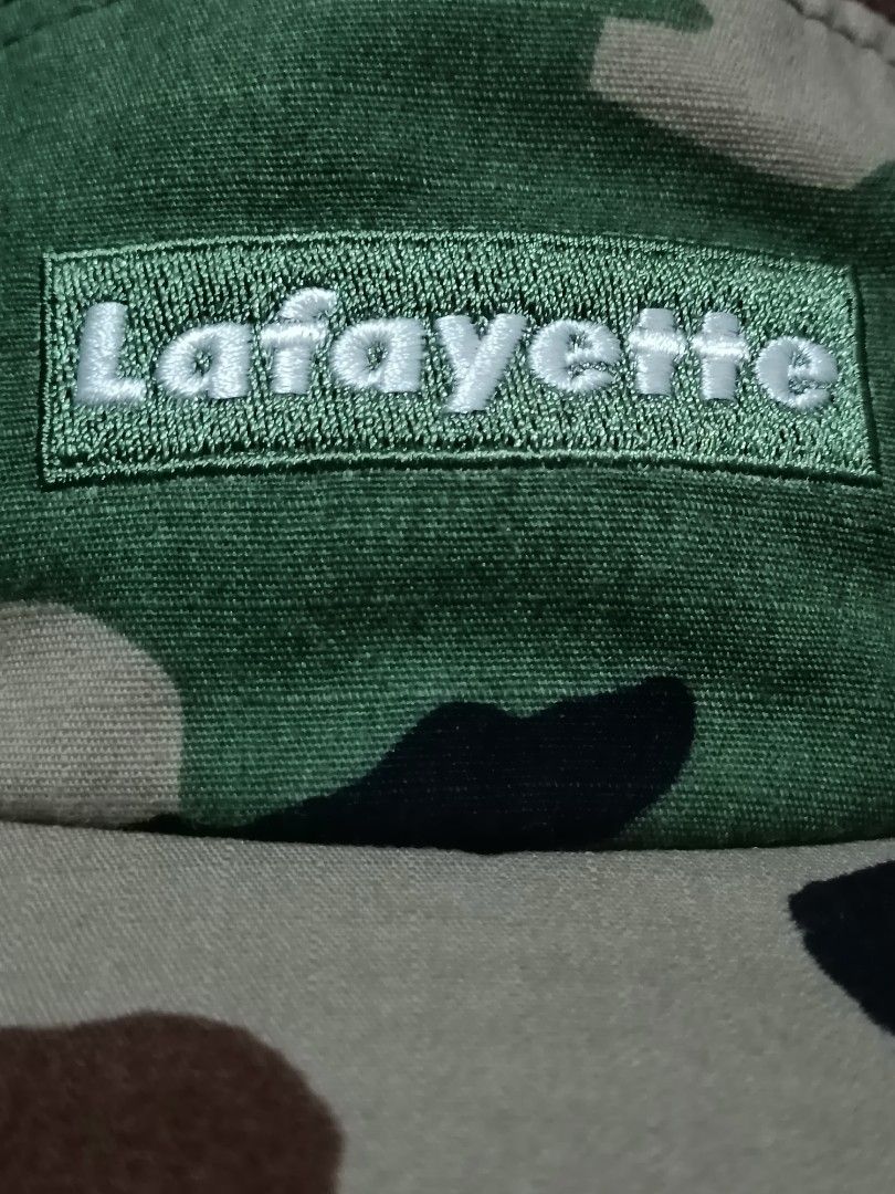 Lafayette Jet Cap Hat, Box Logo Camouflage Pattern, Khaki/SS (Category: Caps & Hats) located in Bulacan. Submitted by ssirc (Listing ID 1461910767, Image 3). Description: Lafayette Jet Cap Hat, Box Logo Camouflage Pattern, Khaki/SS 880+sf‼️ fixed‼️ Payment first/Gcash‼️.