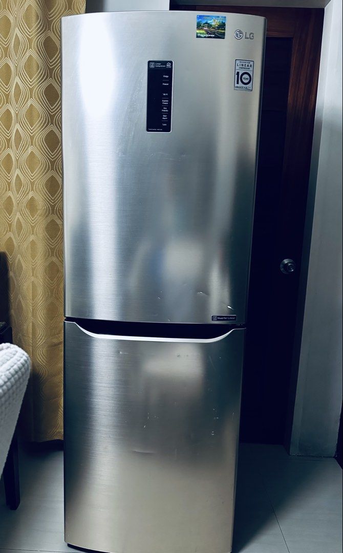LG Refrigerator with Inverter Linear Compressor (Category: Refrigerators and Freezers) located in Davao. Submitted by topbabystuff1 (Listing ID 1461925240, Image 2). Description: - LG Top Freezer Refrigerator - Sleek stainless steel exterior - Ample storage with multiple shelves and drawers - Spacious 3-compartment freezer - Keeps food fresh and well-organized - Excellent working condition.