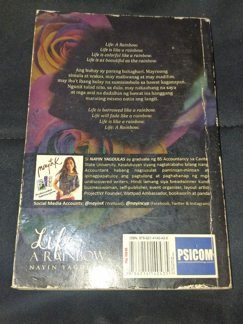 Life: A RAINBOW by Nayin Yagdulas (Category: Storybooks) located in Manila. Submitted by delacruz.j17 (Listing ID 1461950800, Image 2). Description: .