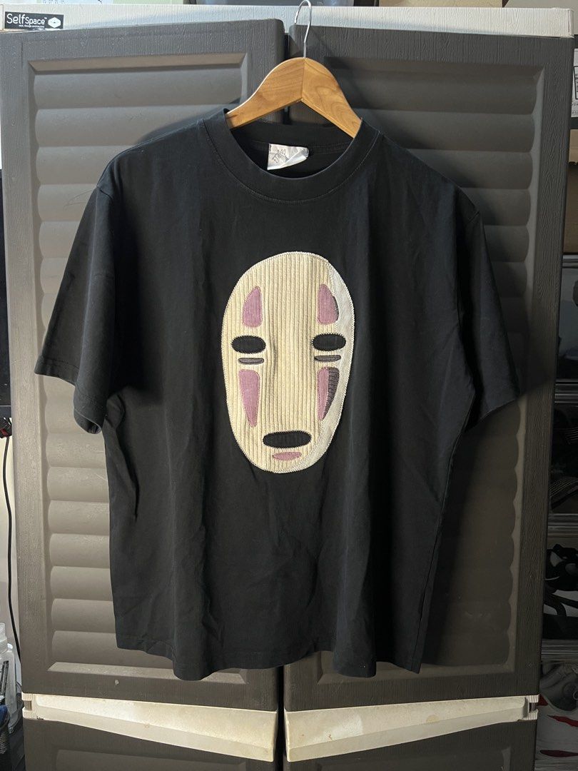 Loewe x Studio Ghibli Kaonashi (Category: Tshirts & Polo Shirts ) located in Angono. Submitted by odd.fitt (Listing ID 1461979879, Image 1). Description: Large on tag 23W 26L Repaired Natanggal Soot Sprite sa likod that serves as "O" .