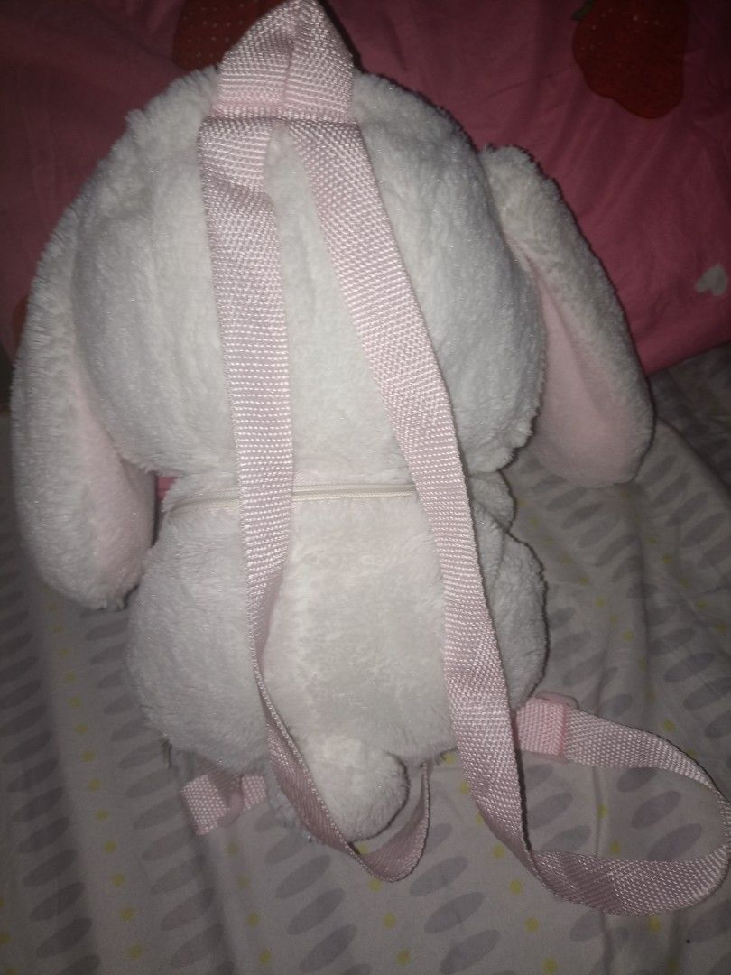 Loppy bunny backpack AMUSE (Category: Backpacks) located in Manila. Submitted by milkyorbit (Listing ID 1461880109, Image 2). Description: Loppy bunny backpack for 450 pesos. BRAND: Amuse MOP: G-cash MOD: J&T.