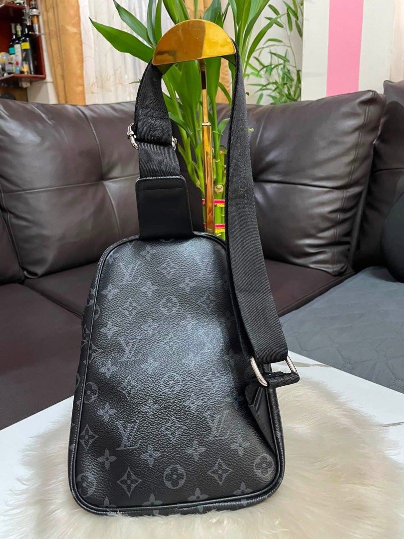 Louis Vuitton Monogram Sling Bag(Unisex) (Category: Luxury Bags & Wallets) located in Cebu City. Submitted by ludz_0246_2.0 (Listing ID 1461940812, Image 3). Description: - Louis Vuitton sling bag - Black monogram canvas with leather trim - Adjustable strap for comfortable wear - Multiple zippered compartments for organization - Made in France - Ideal for everyday use -Dustbag with Code .