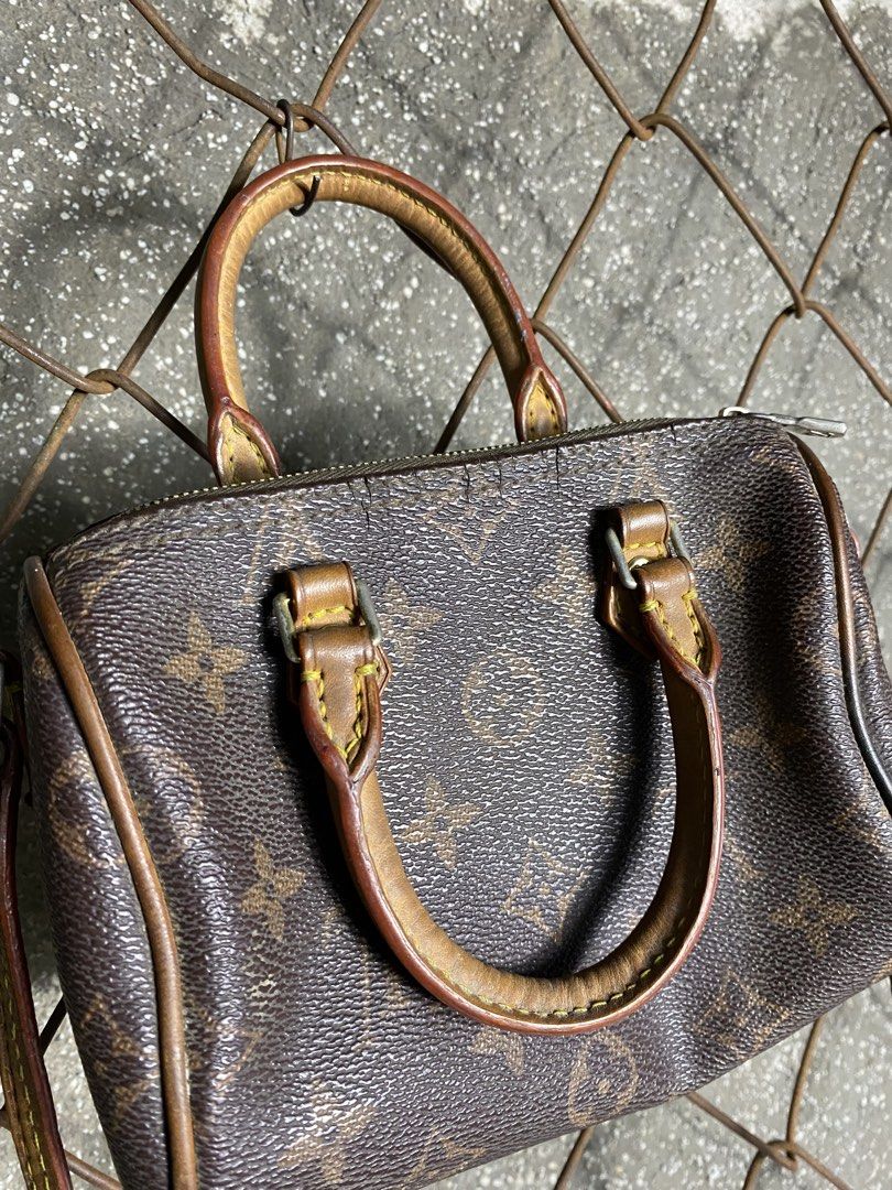Louis Vuitton Monogram Speedy Nano Bag (Category: Luxury Bags & Wallets) located in Manila. Submitted by adrialesdrip (Listing ID 1461947482, Image 2). Description: - Louis Vuitton Speedy Nano bag - Classic monogram canvas - Leather handles and strap show some signs of wear - Zipper works smoothly - Interior is clean - Comes with a long strap for shoulder or crossbody wear - Ideal for carrying your essentials - see all details and condition .