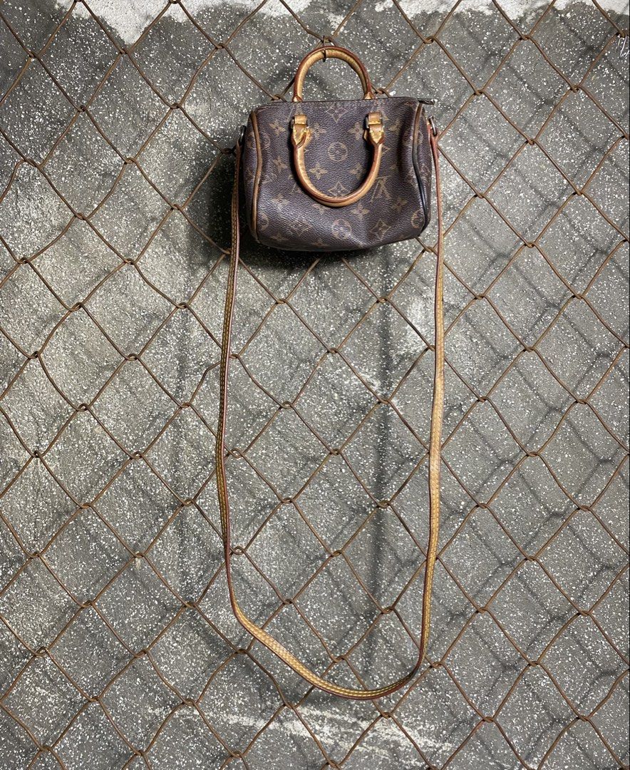 Louis Vuitton Monogram Speedy Nano Bag (Category: Luxury Bags & Wallets) located in Manila. Submitted by adrialesdrip (Listing ID 1461947482, Image 1). Description: - Louis Vuitton Speedy Nano bag - Classic monogram canvas - Leather handles and strap show some signs of wear - Zipper works smoothly - Interior is clean - Comes with a long strap for shoulder or crossbody wear - Ideal for carrying your essentials - see all details and condition .